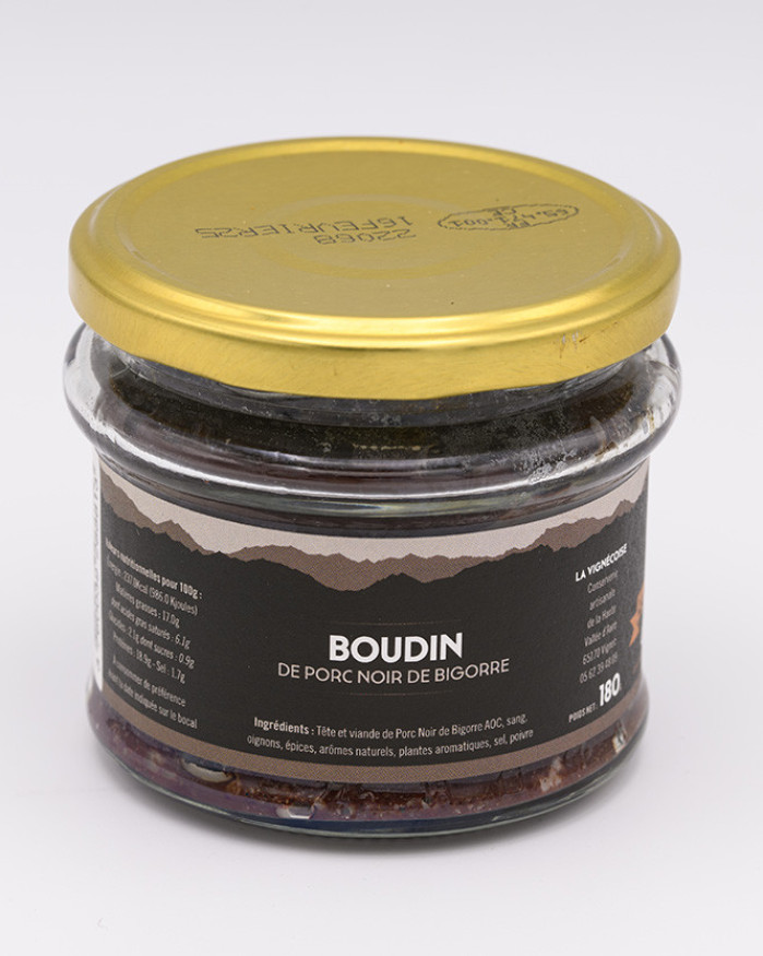 Verrine boudin à tartiner Noir de Bigorre 