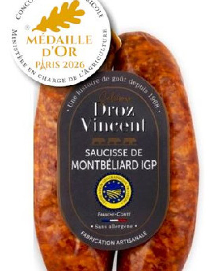Saucisse Montbéliarde IGP Maison Droz